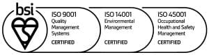 ISO 9001 ISO 14001 ISO 45001 Watermill Press Certifications